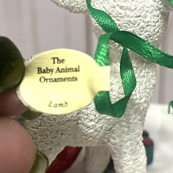 Danbury Mint The Baby Animals Collection Christmas Lamb Ornament NEW!! - Picture 3 of 4